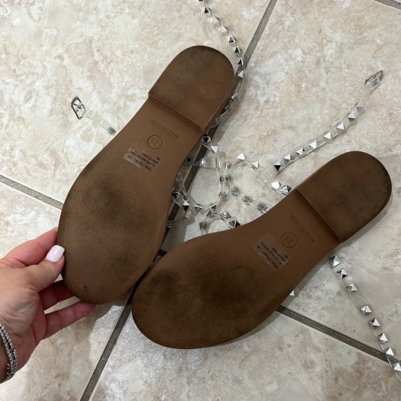NEW Steve Madden Clear Lucite Gladiator Sandals - Picture 10 of 13